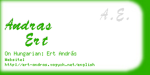 andras ert business card